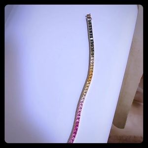 18K rainbow sapphire bracelet